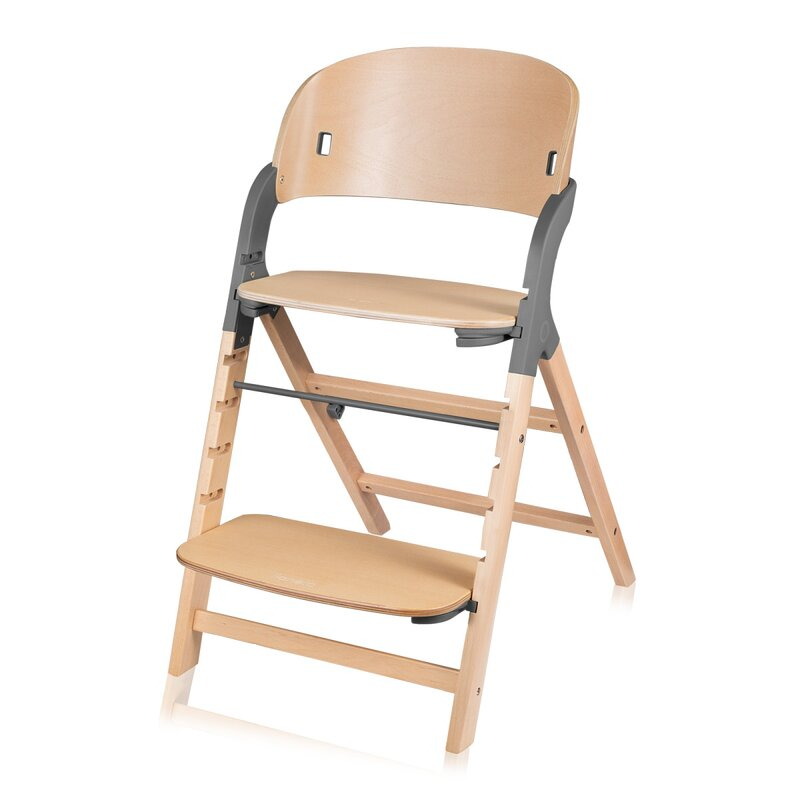 Scaun de masa multifunctional Megan, Lionelo, Din lemn de fag, 6 luni- adult, Reglabil pe inaltime, Husa impermeabila, Tavita silicon, Suport de picioare reglabil, Greutate maxima 110 Kg, Gri [9]