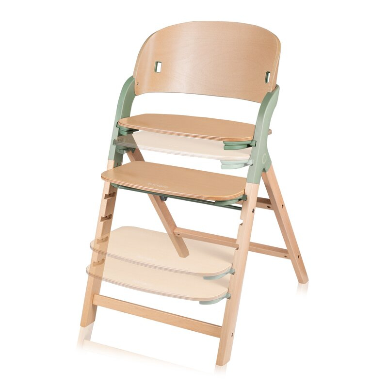 Scaun de masa multifunctional Megan, Lionelo, Din lemn de fag, 6 luni- adult, Reglabil pe inaltime, Husa impermeabila, Tavita silicon, Suport de picioare reglabil, Greutate maxima 110 Kg, Verde [11]