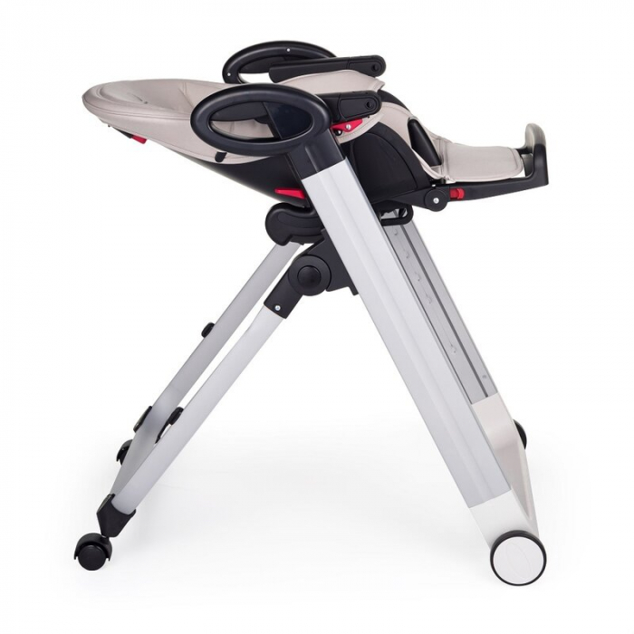 Scaun de masa, Petite&Mars, Tasty, Multifunctional, Pana la 15 kg, Reglabil pe inaltime in 7 pozitii, Spatar reglabil pana la 175 grade, Suport picioare si tavita reglabile, Cu roti, Aluminiu, Jasmine [8]