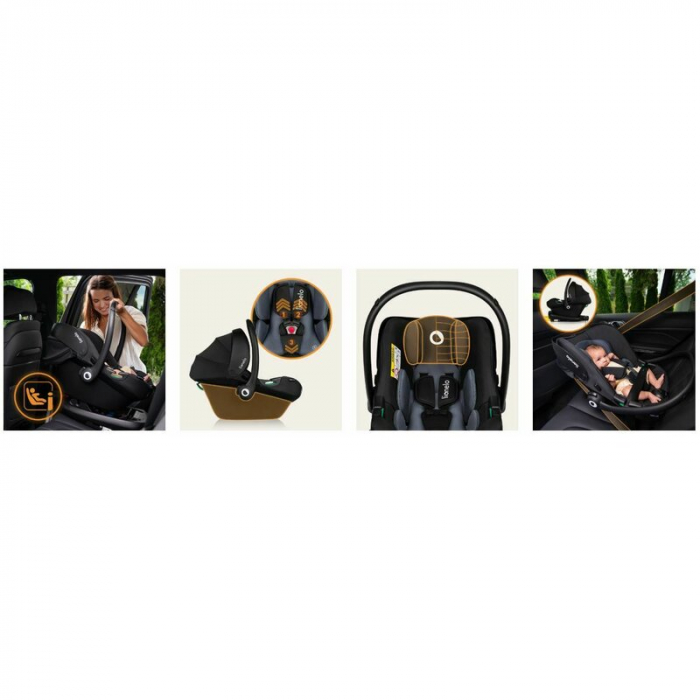 Scoica auto, Lionelo, i-Size Astrid, 0-13 Kg, 40-87 cm, Cu maner si capotina reglabile, Cu protectie laterala avansata, Salteluta confortabila, Testat ADAC, Conform cu standardul european de securitat [33]
