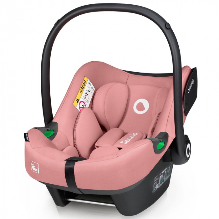Scoica auto, Lionelo, i-Size Astrid, 0-13 Kg, 40-87 cm, Cu maner si capotina reglabile, Cu protectie laterala avansata, Salteluta confortabila, Testat ADAC, Conform cu standardul european de securitat [3]