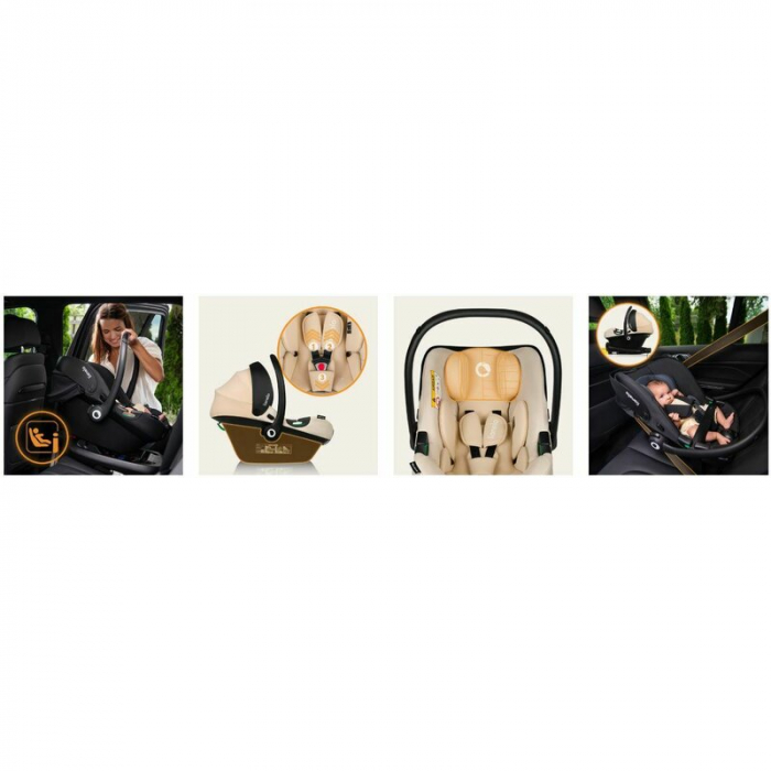 Scoica auto, Lionelo, i-Size Astrid, 0-13 Kg, 40-87 cm, Cu maner si capotina reglabile, Cu protectie laterala avansata, Salteluta confortabila, Testat ADAC, Conform cu standardul european de securitat [42]