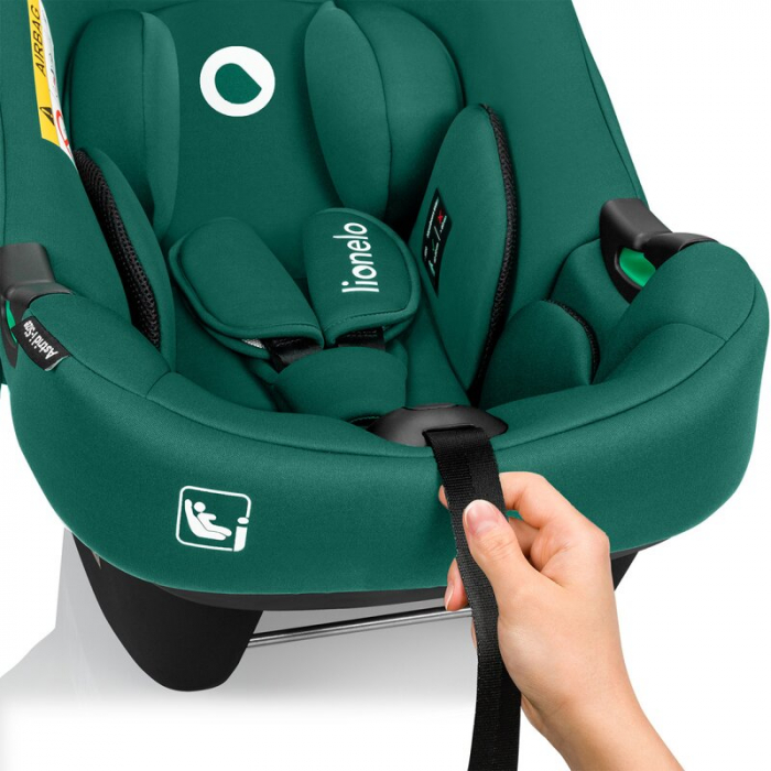Scoica auto, Lionelo, i-Size Astrid, Include baza Isofix, 0-13 Kg, 40-87 cm, Cu maner si capotina reglabile, Cu protectie laterala avansata, Salteluta confortabila, Testat ADAC, Conform cu R129, Verde [10]