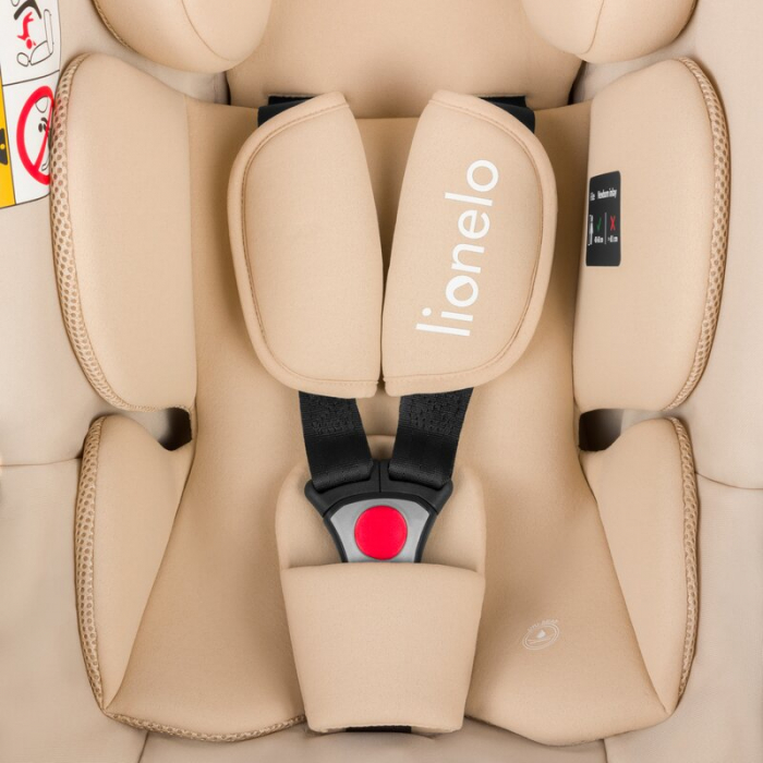 Scoica auto, Lionelo, i-Size Astrid, Include baza Isofix, 0-13 Kg, 40-87 cm, Cu maner si capotina reglabile, Cu protectie laterala avansata, Salteluta confortabila, Testat ADAC, Conform cu R129, Bej [10]