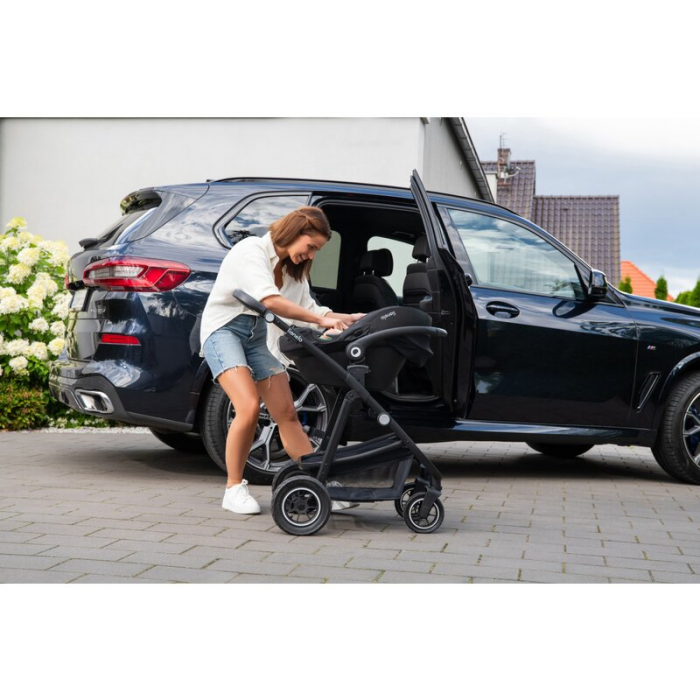 Scoica auto, Lionelo, i-Size Astrid, Include baza Isofix, 0-13 Kg, 40-87 cm, Cu maner si capotina reglabile, Cu protectie laterala avansata, Salteluta confortabila, Testat ADAC, Conform cu R129, Verde [21]