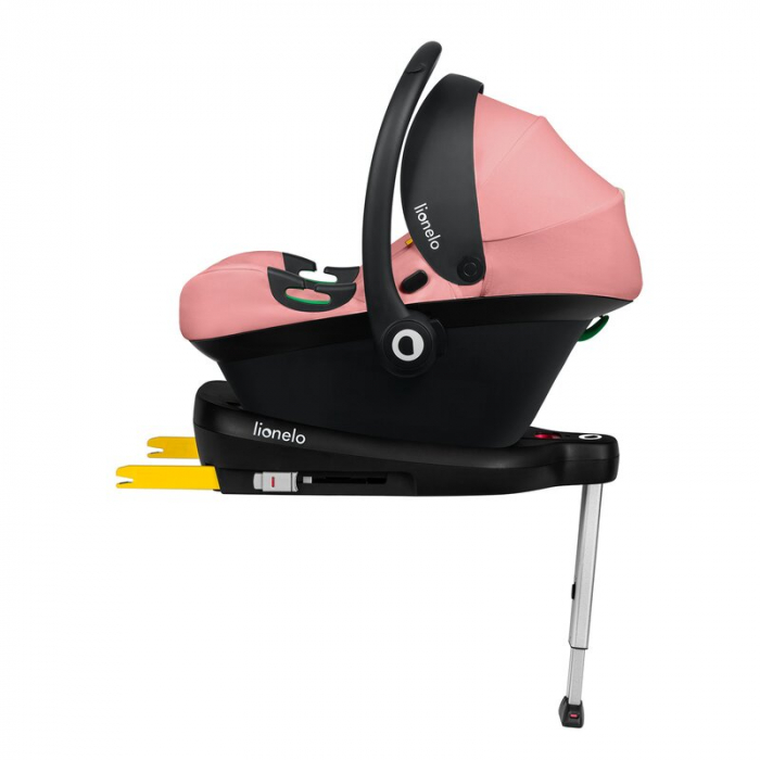 Scoica auto, Lionelo, i-Size Astrid, Include baza Isofix, 0-13 Kg, 40-87 cm, Cu maner si capotina reglabile, Cu protectie laterala avansata, Salteluta confortabila, Testat ADAC, Conform cu R129, Roz [6]