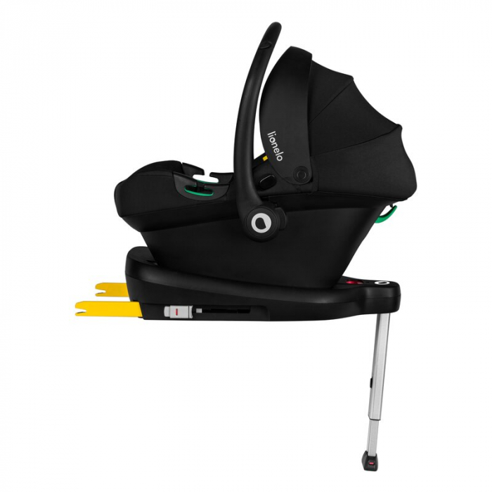 Scoica auto, Lionelo, i-Size Astrid, Include baza Isofix, 0-13 Kg, 40-87 cm, Cu maner si capotina reglabile, Cu protectie laterala avansata, Salteluta confortabila, Testat ADAC, Conform cu R129, Negru [5]