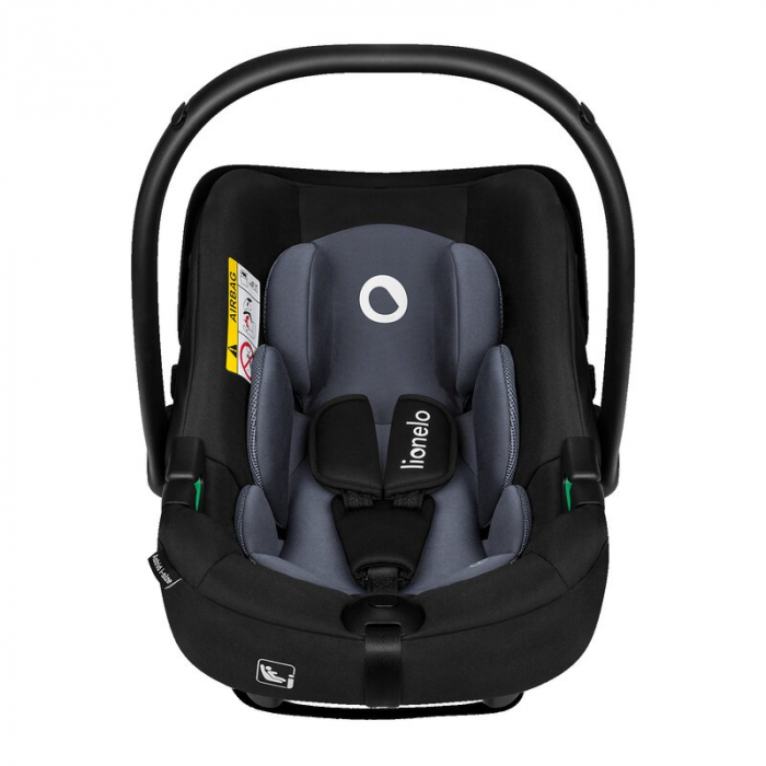 Scoica auto, Lionelo, i-Size Astrid, Include baza Isofix, 0-13 Kg, 40-87 cm, Cu maner si capotina reglabile, Cu protectie laterala avansata, Salteluta confortabila, Testat ADAC, Conform cu R129, Negru [15]