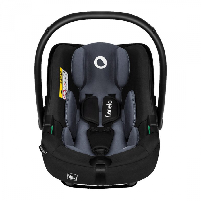Scoica auto, Lionelo, i-Size Astrid, Include baza Isofix, 0-13 Kg, 40-87 cm, Cu maner si capotina reglabile, Cu protectie laterala avansata, Salteluta confortabila, Testat ADAC, Conform cu R129, Negru [14]