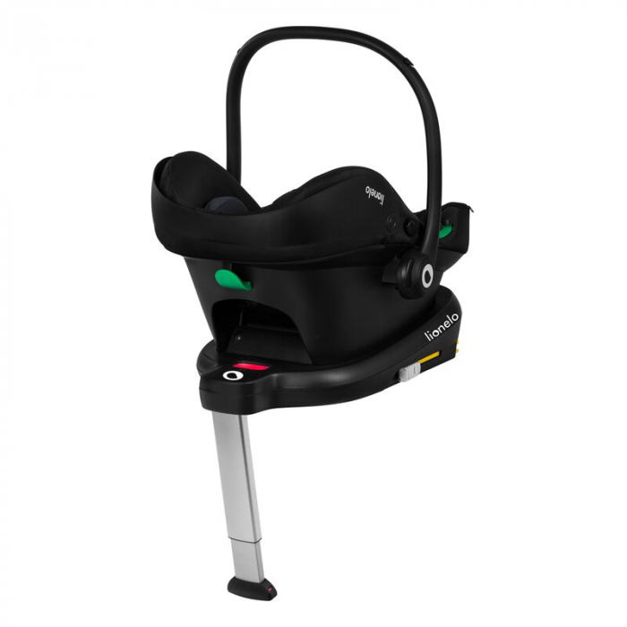 Scoica auto, Lionelo, i-Size Astrid, Include baza Isofix, 0-13 Kg, 40-87 cm, Cu maner si capotina reglabile, Cu protectie laterala avansata, Salteluta confortabila, Testat ADAC, Conform cu R129, Negru [6]