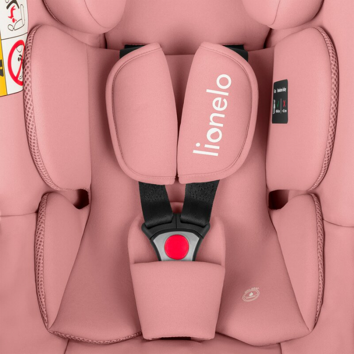 Scoica auto, Lionelo, i-Size Astrid, Include baza Isofix, 0-13 Kg, 40-87 cm, Cu maner si capotina reglabile, Cu protectie laterala avansata, Salteluta confortabila, Testat ADAC, Conform cu R129, Roz [16]