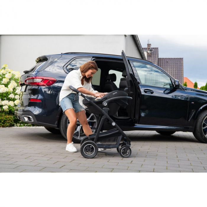 Scoica auto, Lionelo, i-Size Astrid, Include baza Isofix, 0-13 Kg, 40-87 cm, Cu maner si capotina reglabile, Cu protectie laterala avansata, Salteluta confortabila, Testat ADAC, Conform cu R129, Bej [37]