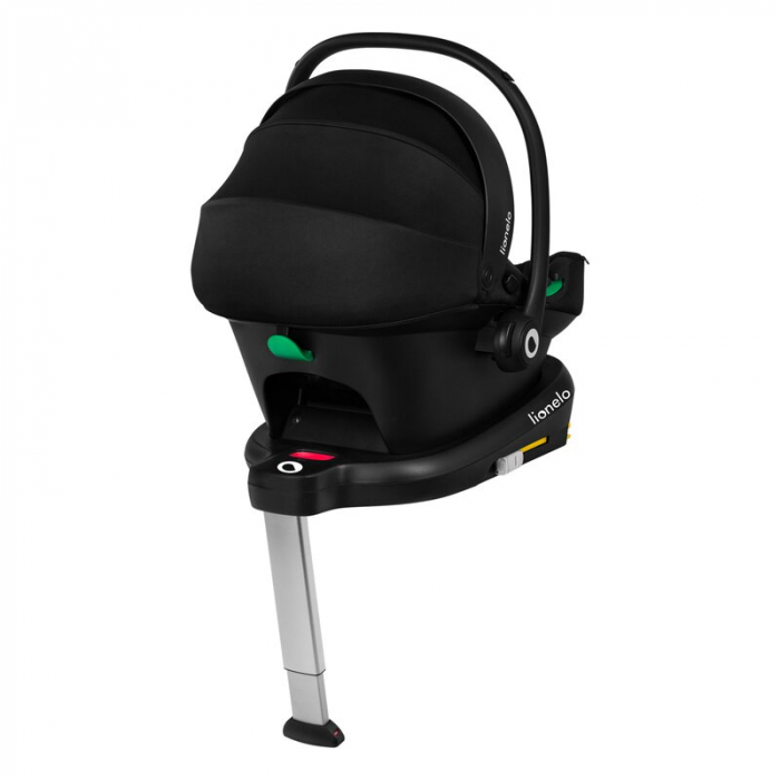 Scoica auto, Lionelo, i-Size Astrid, Include baza Isofix, 0-13 Kg, 40-87 cm, Cu maner si capotina reglabile, Cu protectie laterala avansata, Salteluta confortabila, Testat ADAC, Conform cu R129, Negru [7]