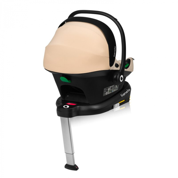 Scoica auto, Lionelo, i-Size Astrid, Include baza Isofix, 0-13 Kg, 40-87 cm, Cu maner si capotina reglabile, Cu protectie laterala avansata, Salteluta confortabila, Testat ADAC, Conform cu R129, Bej [13]