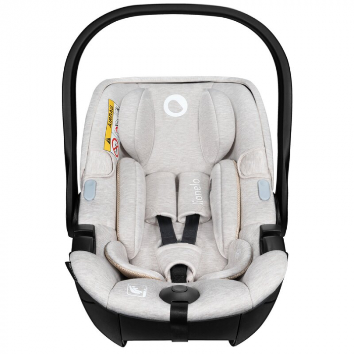 Scoica auto, Lionelo, Moxie, i-Size, 40-87 cm, Tetiera reglabila, intarita cu spuma de memorie, Carcasa ventilata, Din bambus, Protectie avansata, Conform cu R129, Bej [10]
