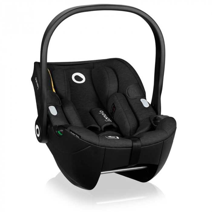 Scoica auto, Lionelo, Moxie, i-Size, 40-87 cm, Tetiera reglabila, intarita cu spuma de memorie, Carcasa ventilata, Din bambus, Protectie avansata, Conform cu R129, Negru [7]