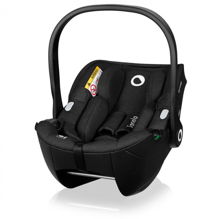 Scoica auto, Lionelo, Moxie, i-Size, 40-87 cm, Tetiera reglabila, intarita cu spuma de memorie, Carcasa ventilata, Din bambus, Protectie avansata, Conform cu R129, Negru [6]