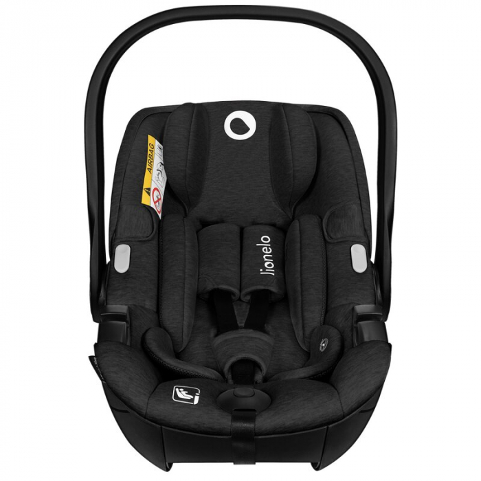 Scoica auto, Lionelo, Moxie, i-Size, 40-87 cm, Tetiera reglabila, intarita cu spuma de memorie, Carcasa ventilata, Din bambus, Protectie avansata, Conform cu R129, Negru [11]