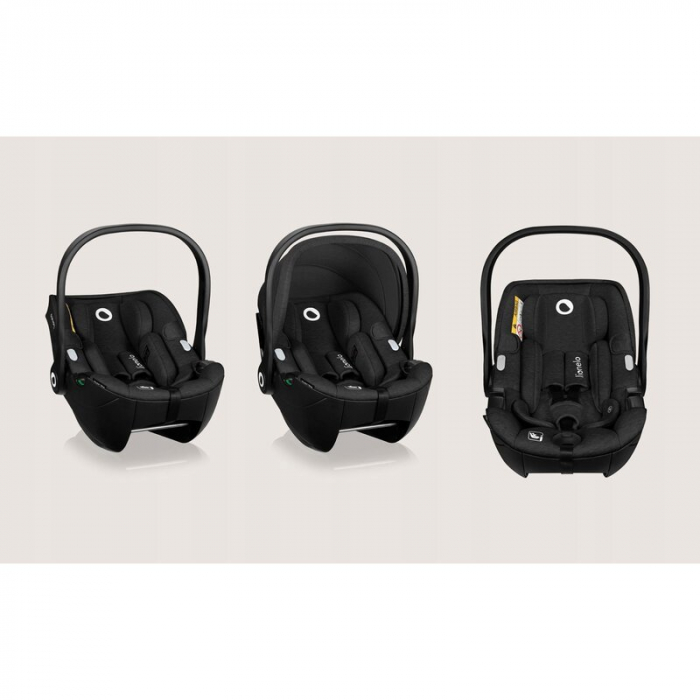 Scoica auto, Lionelo, Moxie, i-Size, 40-87 cm, Tetiera reglabila, intarita cu spuma de memorie, Carcasa ventilata, Din bambus, Protectie avansata, Conform cu R129, Negru [4]