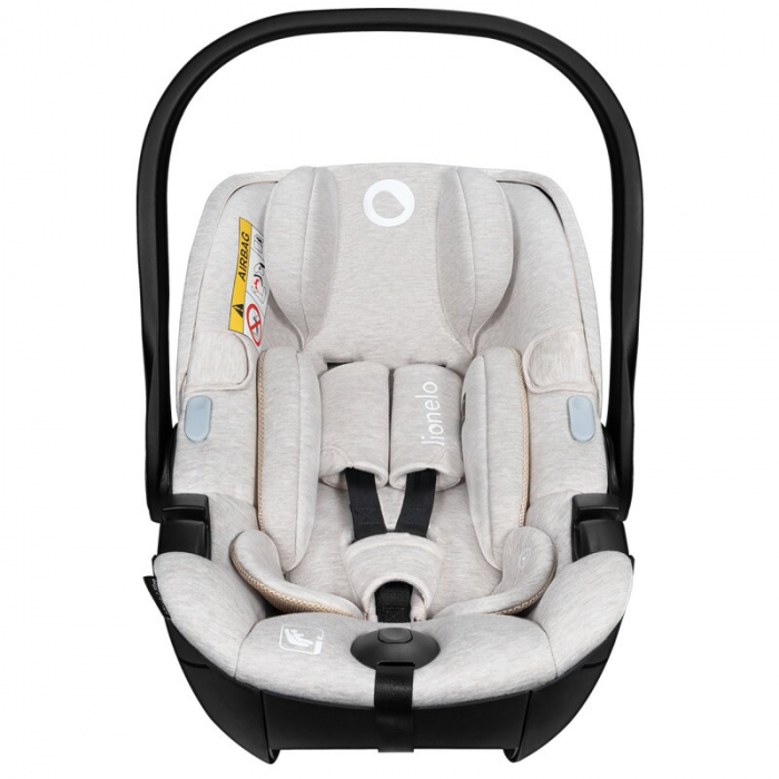 Scoica auto, Lionelo, Moxie, i-Size, 40-87 cm, Tetiera reglabila, intarita cu spuma de memorie, Carcasa ventilata, Din bambus, Protectie avansata, Conform cu R129, Bej [11]