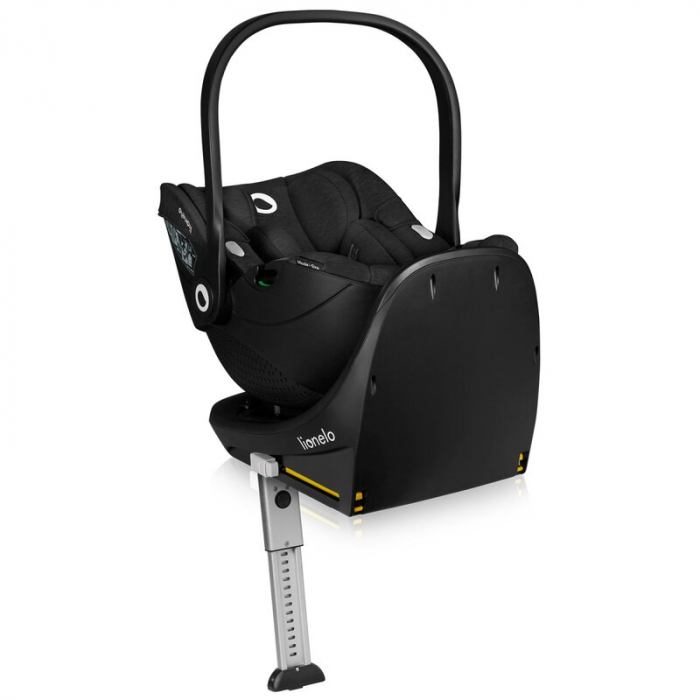 Scoica auto, Lionelo, Moxie, i-Size, Include baza rotativa 360 cu picior de fixare, 40-87 cm, Tetiera reglabila, intarita cu spuma de memorie, Carcasa ventilata, Din bambus, Protectie avansata, Confor [18]