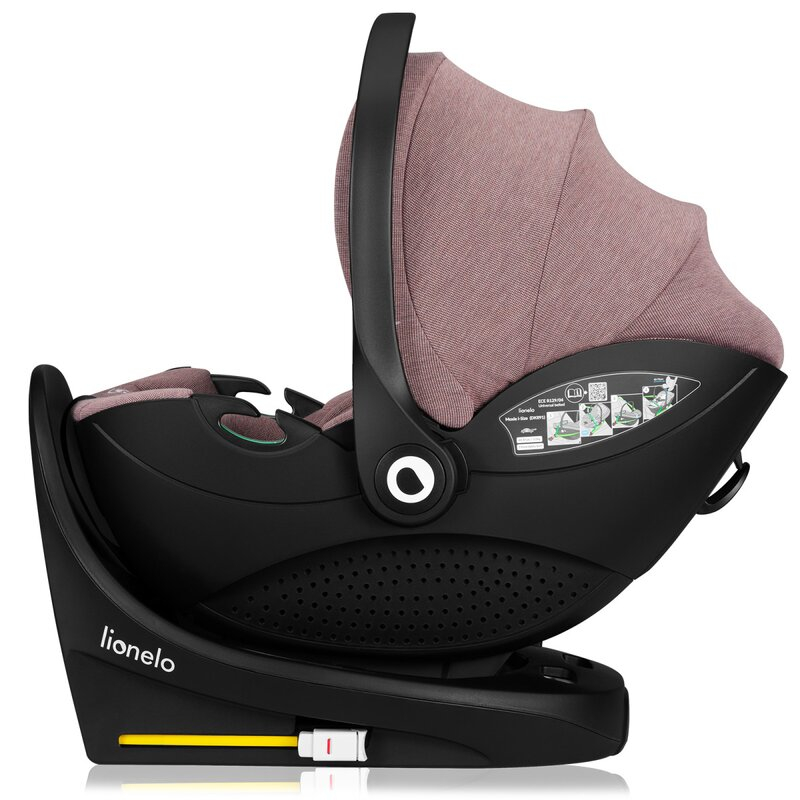 Scoica auto, Lionelo, Moxie, i-Size, Include baza rotativa 360 cu picior de fixare, 40-87 cm, Tetiera reglabila, intarita cu spuma de memorie, Carcasa ventilata, Din bambus, Protectie avansata, Confor [17]