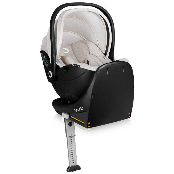 Scoica auto, Lionelo, Moxie, i-Size, Include baza rotativa 360 cu picior de fixare, 40-87 cm, Tetiera reglabila, intarita cu spuma de memorie, Carcasa ventilata, Din bambus, Protectie avansata, Confor [1]