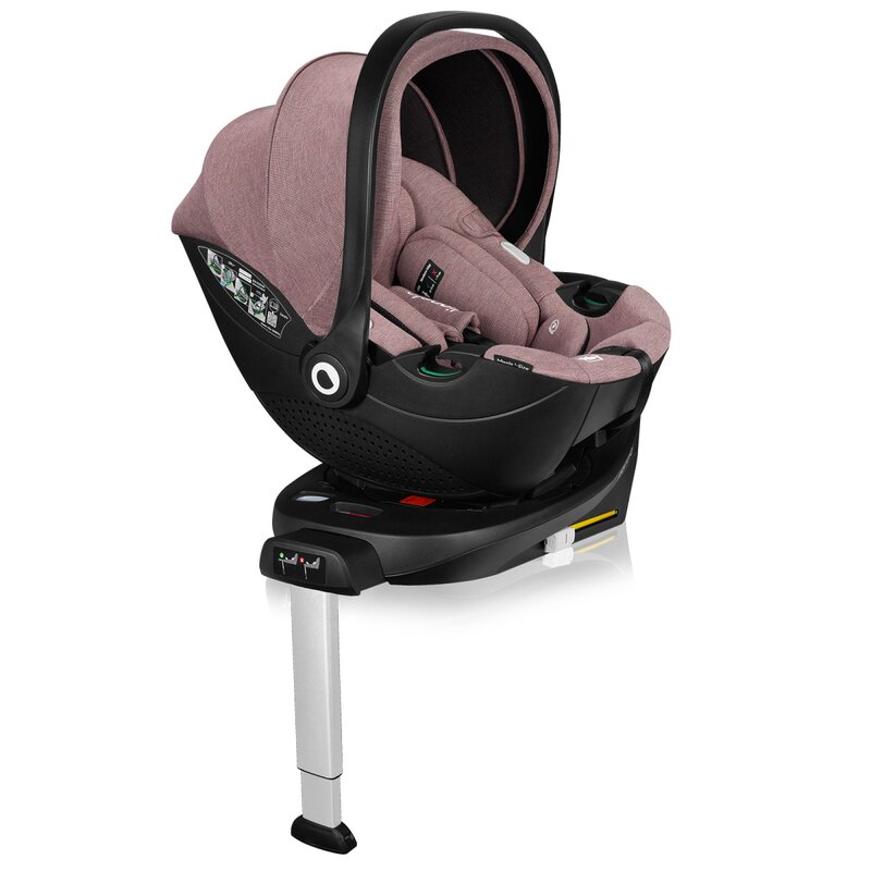 Scoica auto, Lionelo, Moxie, i-Size, Include baza rotativa 360 cu picior de fixare, 40-87 cm, Tetiera reglabila, intarita cu spuma de memorie, Carcasa ventilata, Din bambus, Protectie avansata, Confor [3]