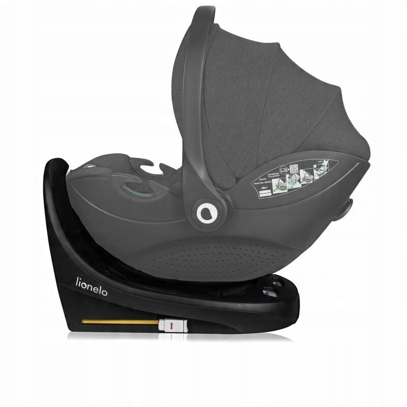 Scoica auto, Lionelo, Moxie, i-Size, Include baza rotativa 360 cu picior de fixare, 40-87 cm, Tetiera reglabila, intarita cu spuma de memorie, Carcasa ventilata, Din bambus, Protectie avansata, Confor [23]