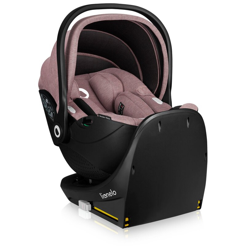 Scoica auto, Lionelo, Moxie, i-Size, Include baza rotativa 360 cu picior de fixare, 40-87 cm, Tetiera reglabila, intarita cu spuma de memorie, Carcasa ventilata, Din bambus, Protectie avansata, Confor [15]