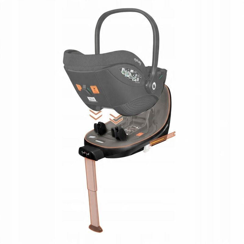 Scoica auto, Lionelo, Moxie, i-Size, Include baza rotativa 360 cu picior de fixare, 40-87 cm, Tetiera reglabila, intarita cu spuma de memorie, Carcasa ventilata, Din bambus, Protectie avansata, Confor [24]