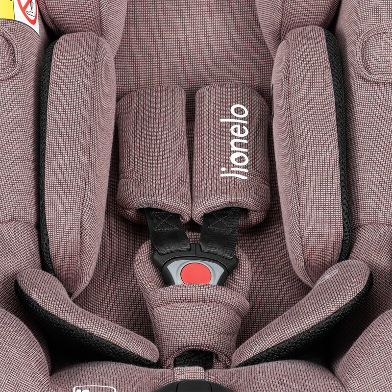 Scoica auto, Lionelo, Moxie, i-Size, Include baza rotativa 360 cu picior de fixare, 40-87 cm, Tetiera reglabila, intarita cu spuma de memorie, Carcasa ventilata, Din bambus, Protectie avansata, Confor [12]