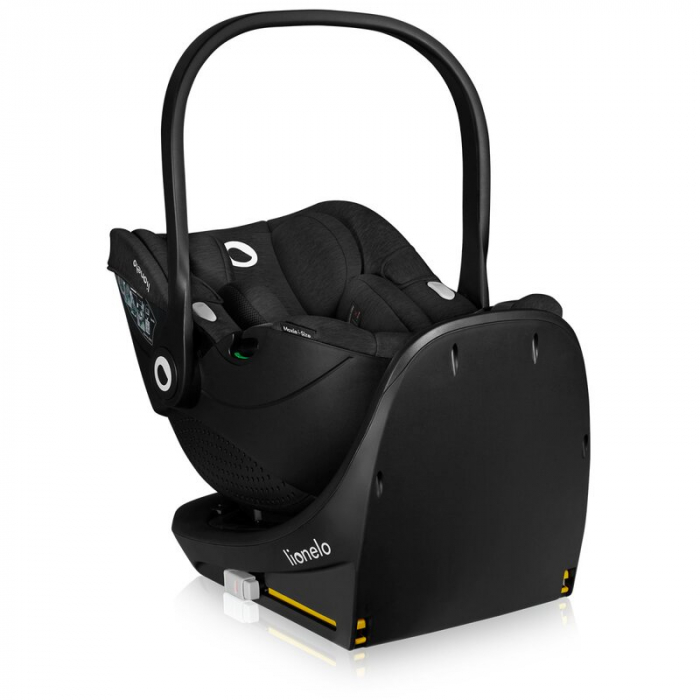 Scoica auto, Lionelo, Moxie, i-Size, Include baza rotativa 360 cu picior de fixare, 40-87 cm, Tetiera reglabila, intarita cu spuma de memorie, Carcasa ventilata, Din bambus, Protectie avansata, Confor [16]