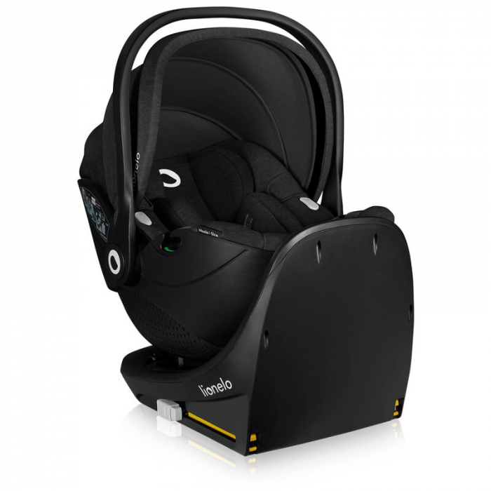 Scoica auto, Lionelo, Moxie, i-Size, Include baza rotativa 360 cu picior de fixare, 40-87 cm, Tetiera reglabila, intarita cu spuma de memorie, Carcasa ventilata, Din bambus, Protectie avansata, Confor [15]