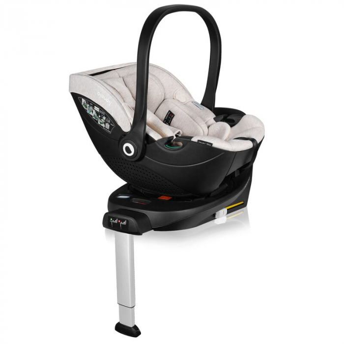 Scoica auto, Lionelo, Moxie, i-Size, Include baza rotativa 360 cu picior de fixare, 40-87 cm, Tetiera reglabila, intarita cu spuma de memorie, Carcasa ventilata, Din bambus, Protectie avansata, Confor [21]
