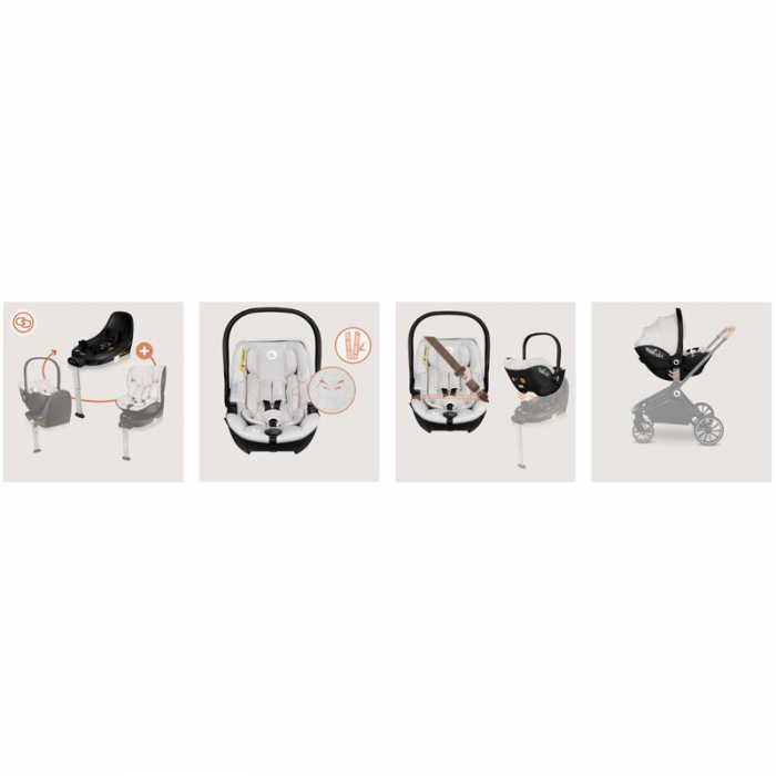 Scoica auto, Lionelo, Moxie, i-Size, Include baza rotativa 360 cu picior de fixare, 40-87 cm, Tetiera reglabila, intarita cu spuma de memorie, Carcasa ventilata, Din bambus, Protectie avansata, Confor [30]
