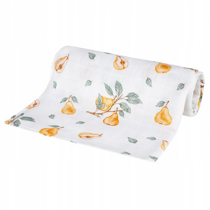 Scutec din bambus, Bocioland, Pears, Material certificat Oeko Tex Standard 100, Dimensiune mare, 75x75 cm, Multicolor [1]