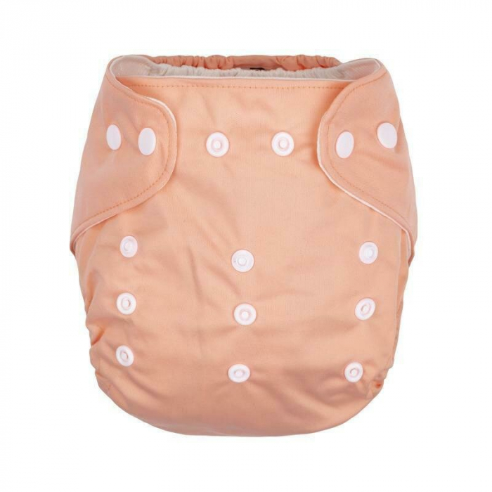 Scutec reutilizabil, Petite&Mars, Universabil, Cleme reglabile pentru a se potrivi cresterii copilului, Moale si delicat, Pentru greutate 3-15 kg, Reduce riscul de iritatie, 0 luni+, Pink [1]