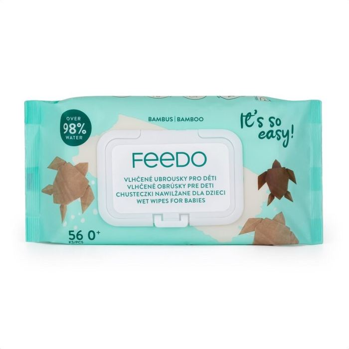 Servetele umede, Feedo, Biodegradabile, Bambus, Fara alcool, parfum sau alte substante chimice, Hipoalergenice, 0 luni+ [1]