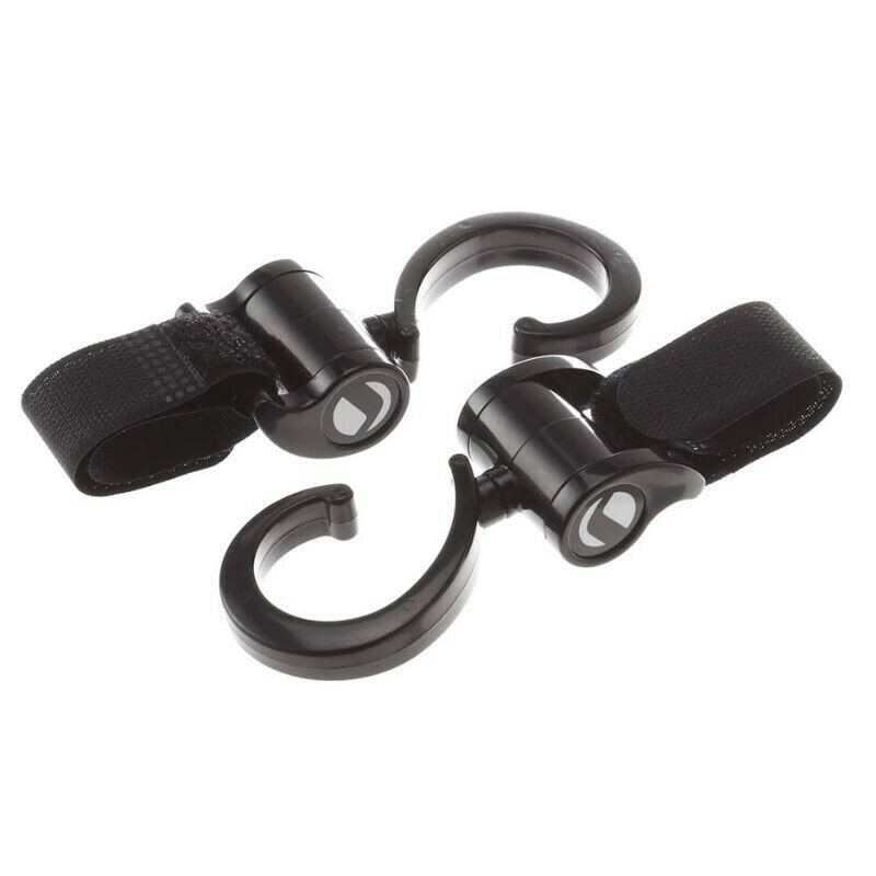 Set 2 carlige auto pentru carucior, Jane, Fixare pe cadru, multifunctionale, Negru [4]