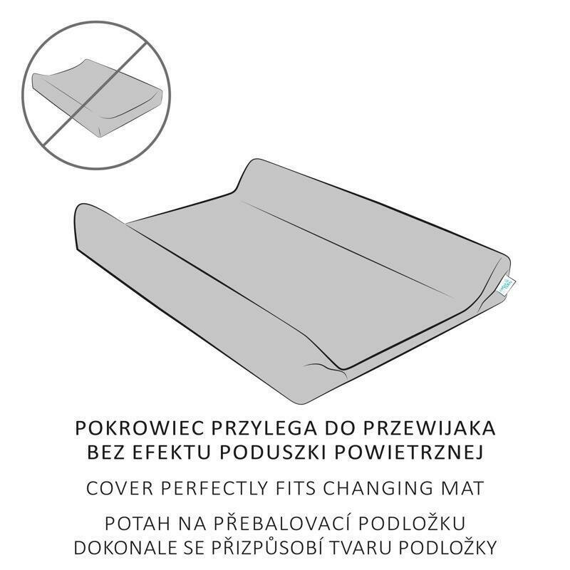 Set 2 huse, Ceba Baby, Pentru saltea de infasat, 50x70 cm, Certificat Oeko-Tex Standard 100, Bumbac, Dark/ Light Grey [6]