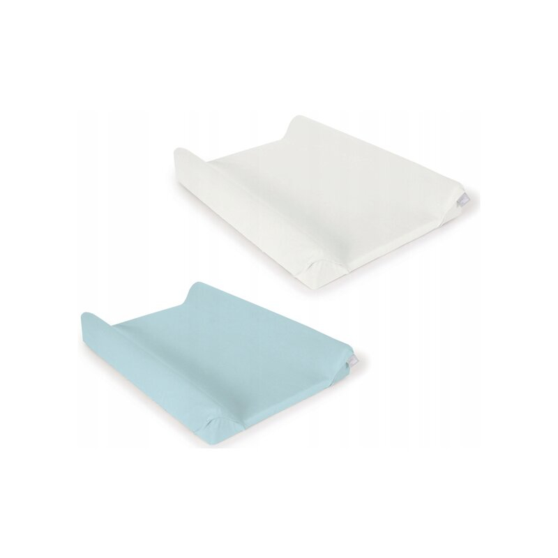 Set 2 huse, Ceba Baby, Pentru saltea de infasat, 50x70 cm, Certificat Oeko-Tex Standard 100, Bumbac, Turquoise/Ecru [6]