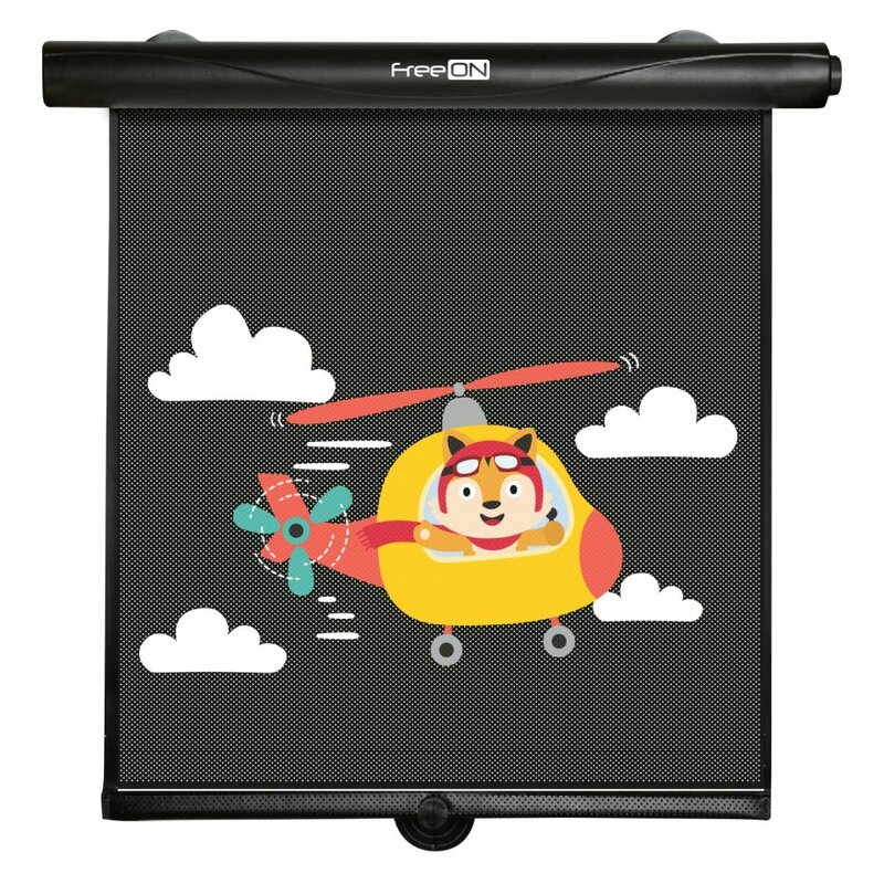 Set 2 parasolare auto, FreeOn, Retractabile, Functioneaza prin apasarea unui buton, Black [2]