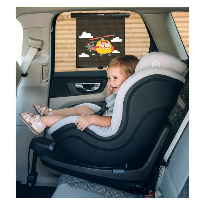 Set 2 parasolare auto, FreeOn, Retractabile, Functioneaza prin apasarea unui buton, Black [3]