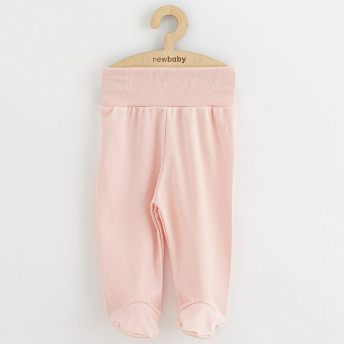 Set 3 piese, New Baby, Classic II, Include 3 perechi de pantalonasi cu botosei, Marime 56, Din bumbac 100%, Pink [2]