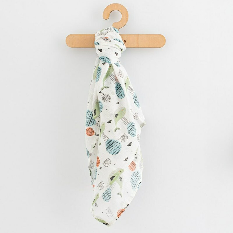 Set 3 scutece, New Baby, Multifunctionale, Din bumbac 100%, Material certificate Oeko Tex Standard 100, 70x80 cm, Multicolor, Boy [2]