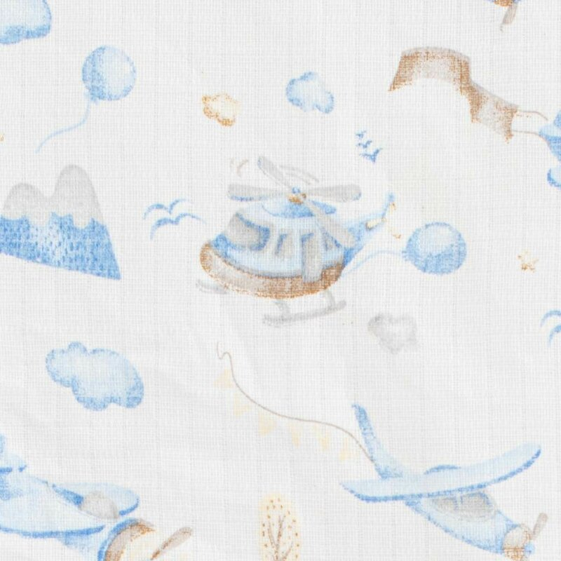 Set 3 scutece, New Baby, Multifunctionale, Din bumbac 100%, Material certificate Oeko Tex Standard 100, 70x80 cm, Multicolor, Boy [6]