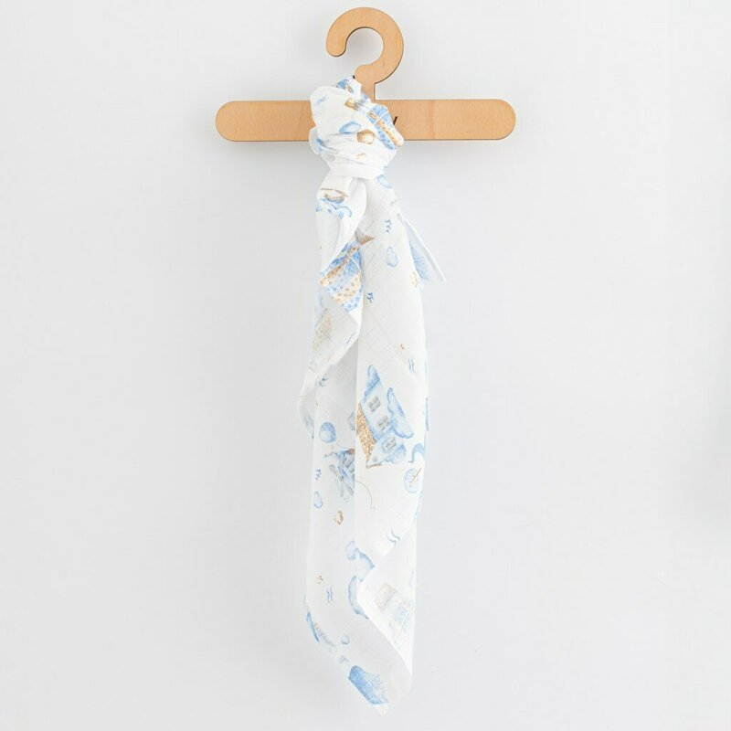 Set 3 scutece, New Baby, Multifunctionale, Din bumbac 100%, Material certificate Oeko Tex Standard 100, 70x80 cm, Multicolor, Boy [3]