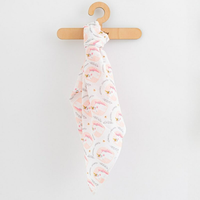 Set 3 scutece, New Baby, Multifunctionale, Din bumbac 100%, Material certificate Oeko Tex Standard 100, 70x80 cm, Multicolor, Girl [3]