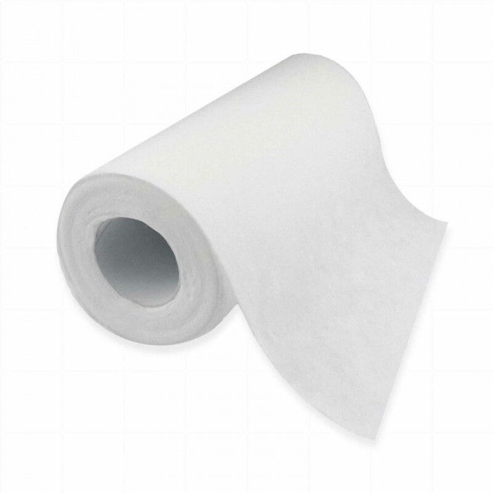 Set 50 bucati prosopele, Bocioland, Pe rola, Din bumbac, Hipoalergenice, Biodegradabile, 23x20 cm, White [2]
